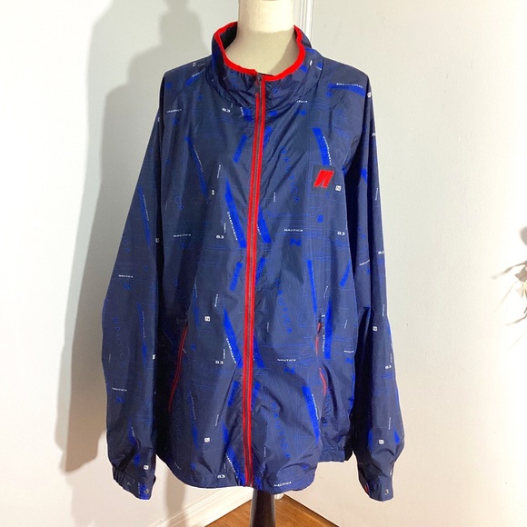 NAUTICA CHAMPIONSHIP 83 MEN BIG &TALL SIZE 3XL NAVY JACKET WINDBREAKER - Picture 1 of 11